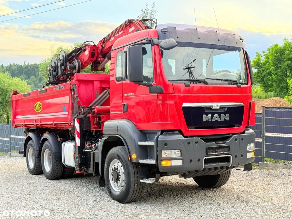 MAN * TGS 26.360 MAN * HDS Kran ATLAS 240.02 * Napęd 6X6 * Kiper Wywrotka Meiller * Kosz Łyżka * Energetyka * - 36