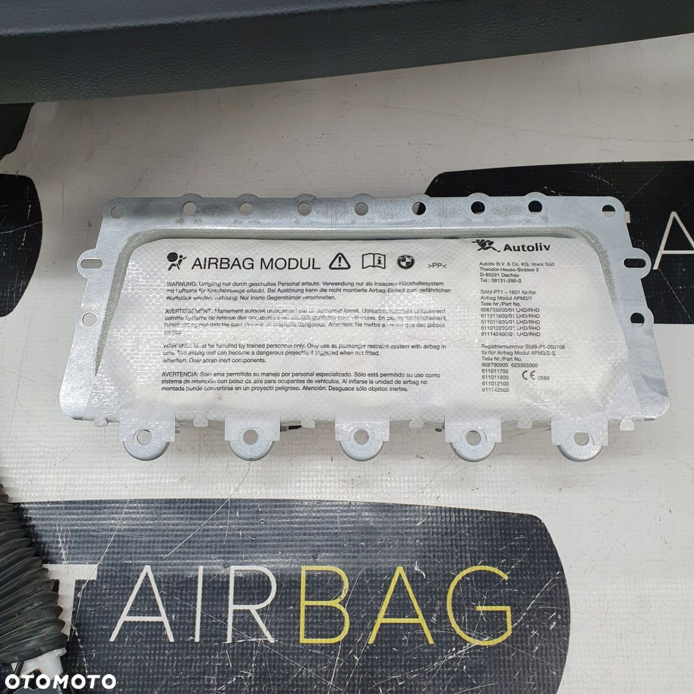 BMW 5 GT F07 DESKA ROZDZIELCZA KONSOLA KOKPIT PULPIT PODUSZKI AIRBAG AIR BAG NAPINACZE KIT SET - 6