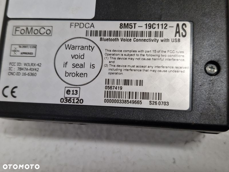 FORD FOCUS III MK3 C-MAX II MK2 STEROWNIK MODUŁ BLUETOOTH 8M5T-19C112-AS - 3