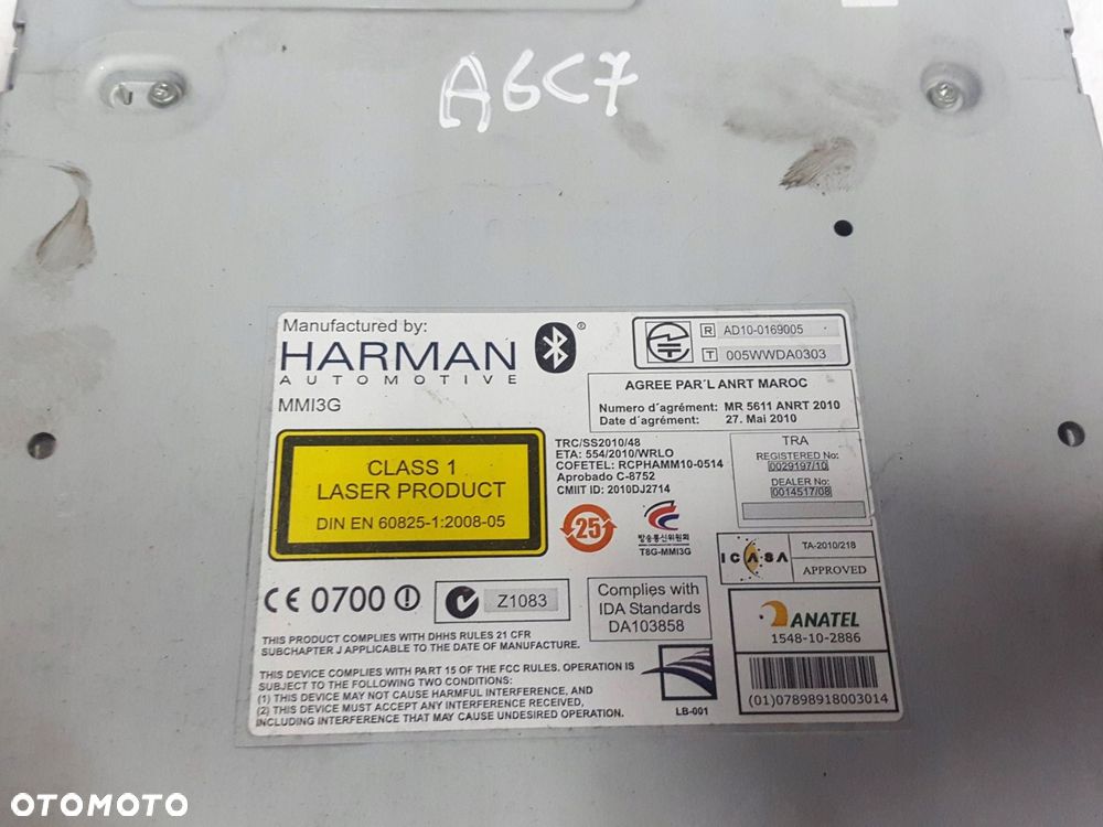 AUDI A6 C7 4G 10-14r MULTIMEDIA CZYTNIK NAWIGACJI MMI 4G0035670F ANGLIK - 2