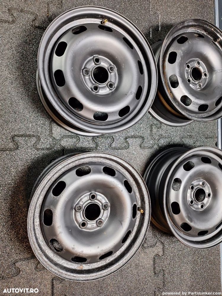 Jante de otel pe 15 5x100 VOLKSWAGEN GOLF IV (1J1) [ 1997 - 2007 ] 6Jx15H2 ET38 OEM 1J0601027H - 5