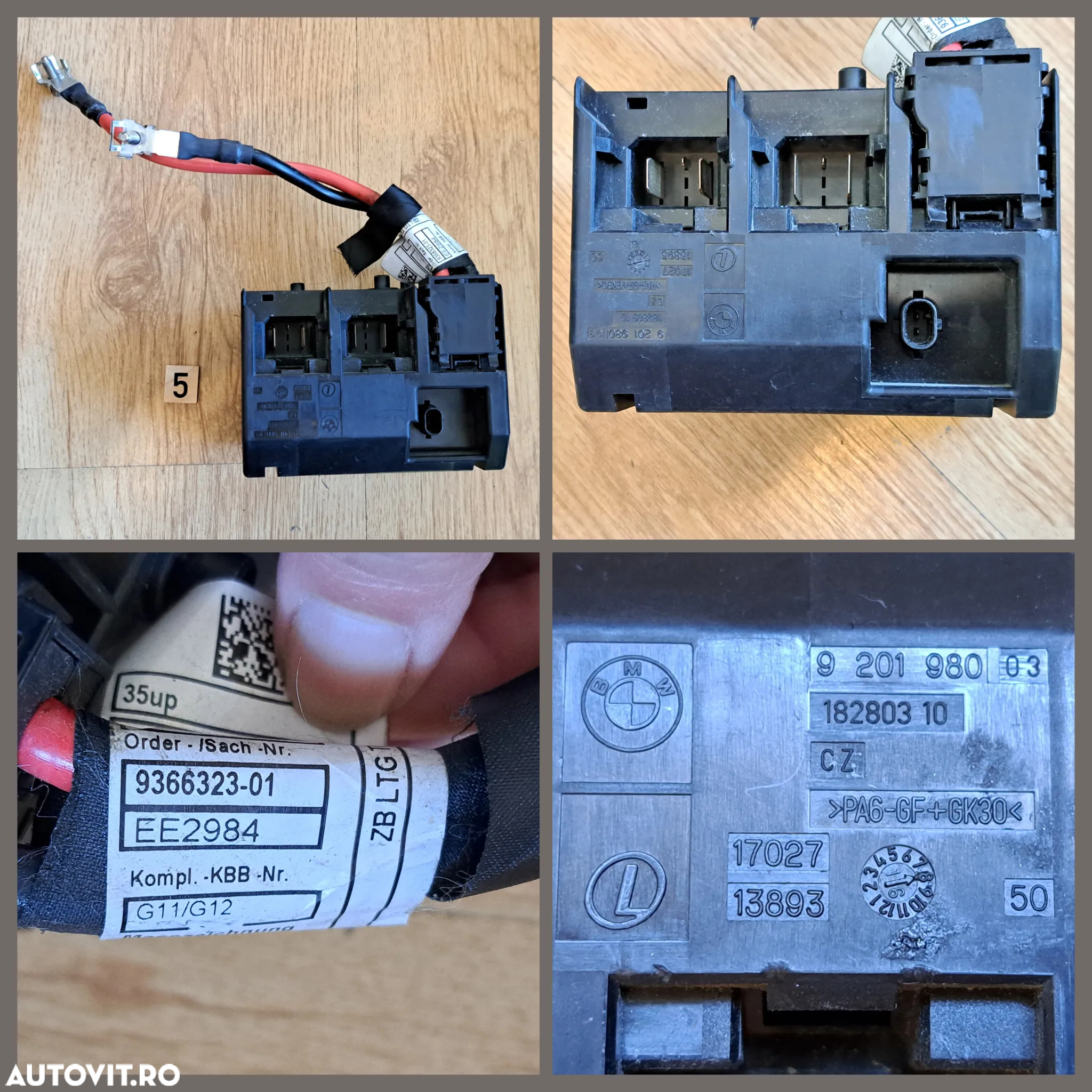 Modul unitate BCM calculator motor bloc lumini modul incalzire scaune switch baterie G30 G31 G32 G11 G12 - 6