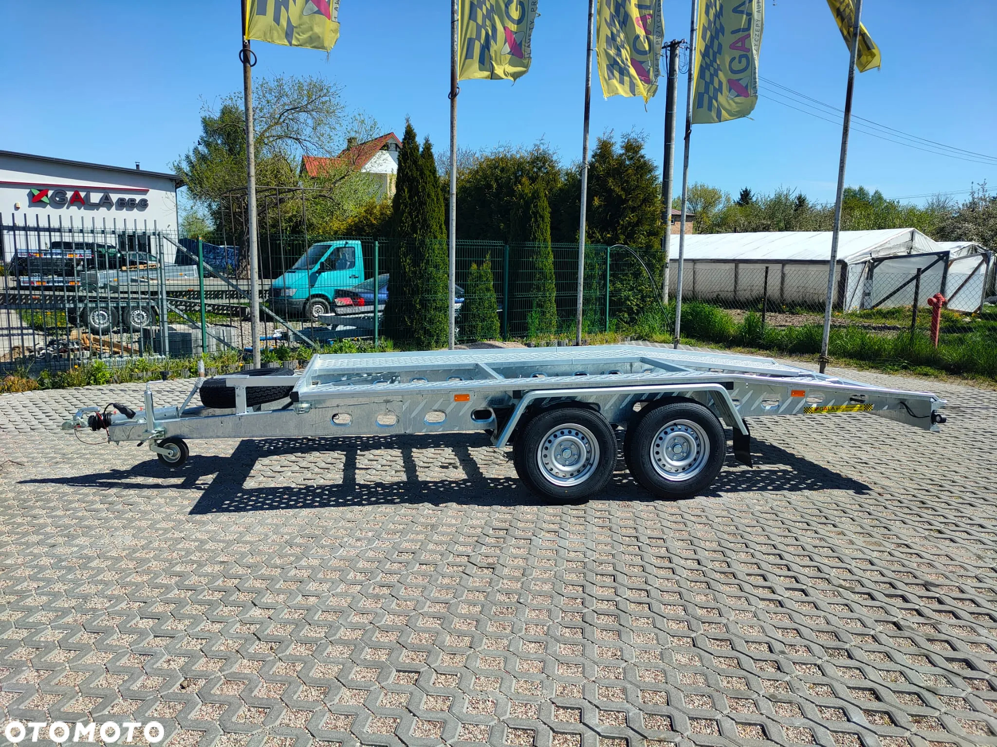Kubix PRZYCZEPA LAWETA 4,5x2,10, 2700 kg, 2 osie, STALOWA, RAZ ŁAMANA - 5