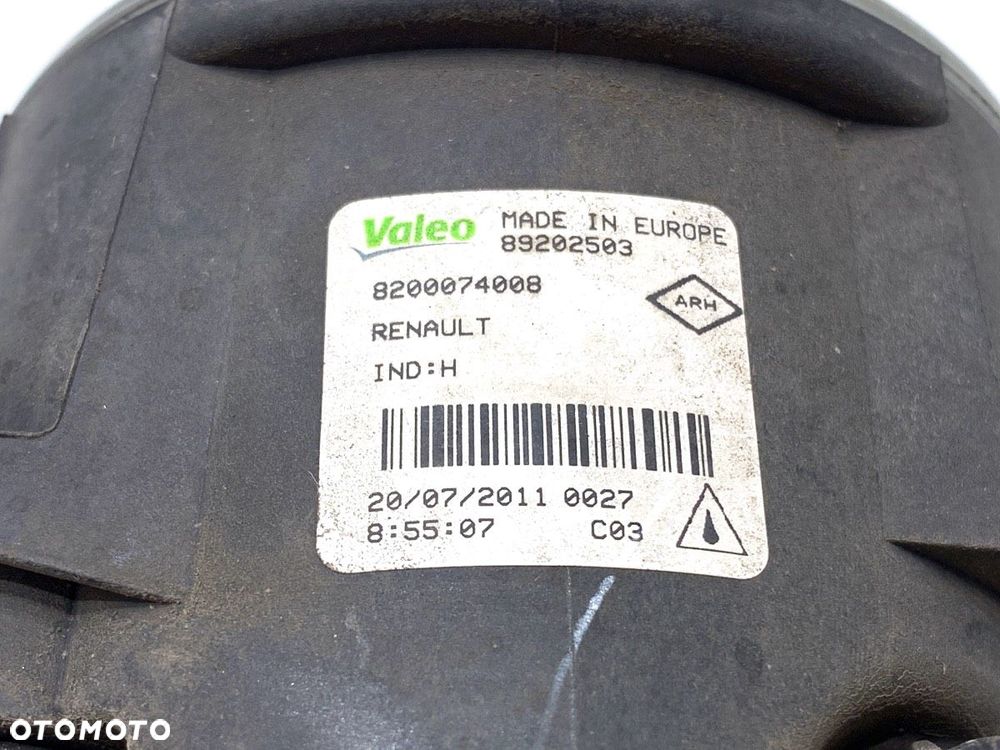 HALOGEN LEWY PRZÓD  RENAULT THALIA II (LU_) 2008 - 2022 1.2 16V (LU2V) 55 kW [75 KM] benzyna 2008 - - 4