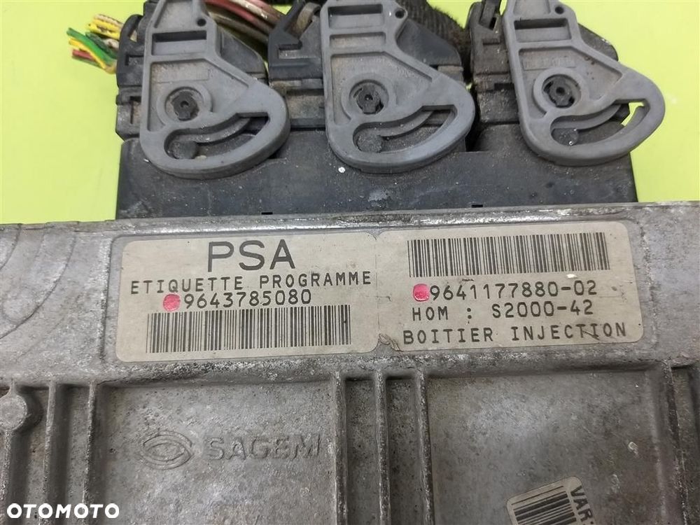 Komputer sterownik silnika Peugeot 206 1998-2009 1,4 BENZYNA 9643785080 - 3
