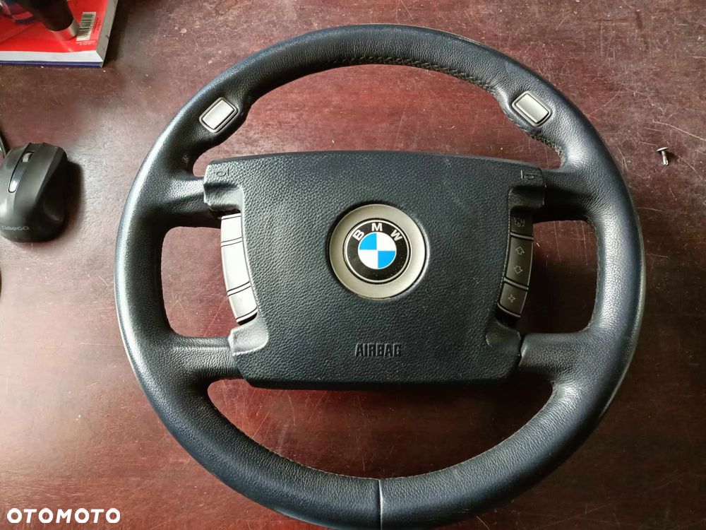 Kierownica poduszka multifunkcja skóra niebieska super stan BMW E65 przedlift