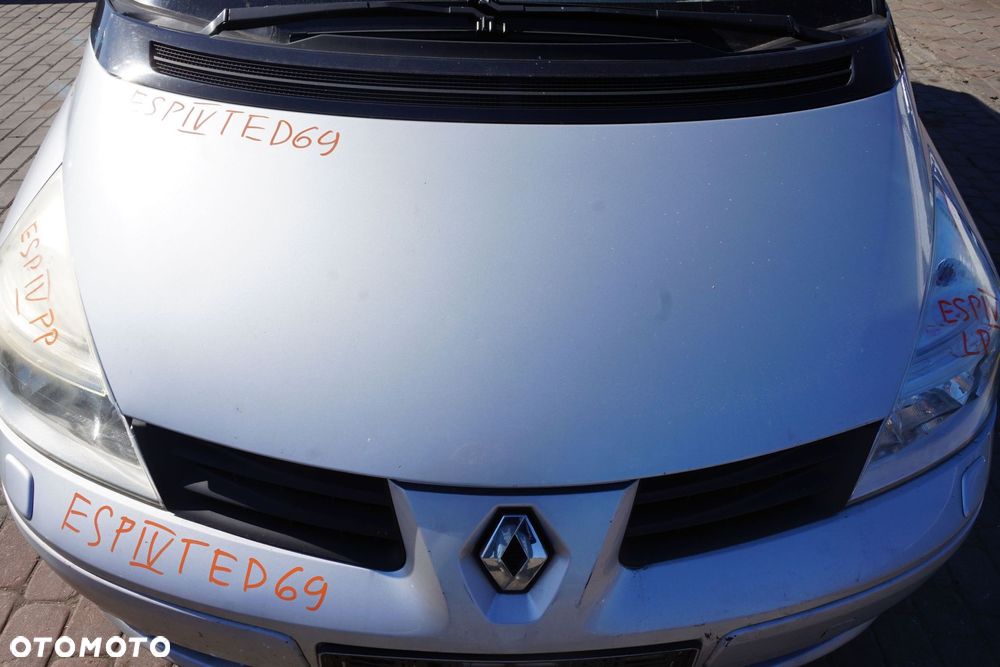 MASKA ZDERZAK BŁOTNIKI LAMPY ESPACE GRAND IV PH2 LIFT TED69  RENAULT 2006-2010 SREBRNY PRZÓD KOMPLETNY - 2