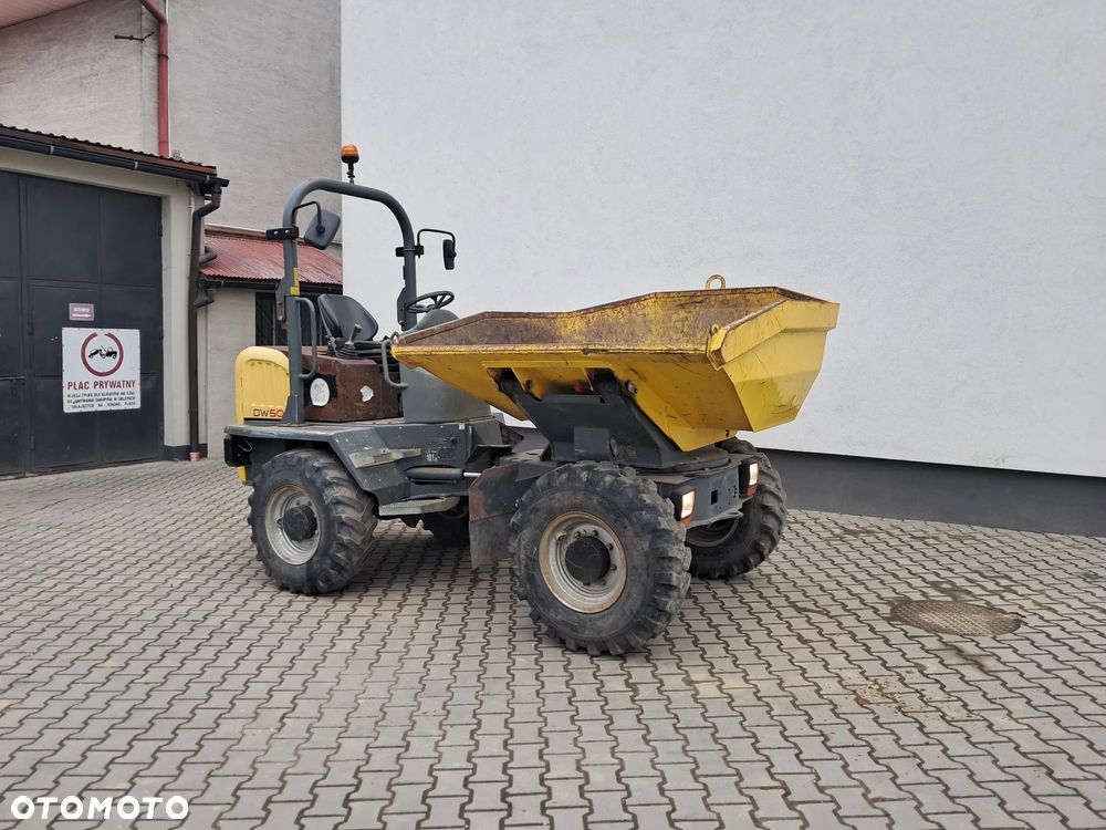 Wacker Neuson DW 50 WOZIDŁO OBROTOWE hydrostat automat ład. 5 t ton obrót + kiper ROK 2016 silnik DEUTZ mocne 74KM TURBO oświetlenie drogowe lusterka jazda szybka/wolna Terex ta6s ausa d600 apg Thwaites 6  Mecalac Jcb kierunkowskazy WYWROTKA DUMPER 4x4 budowlane sprawne - 6