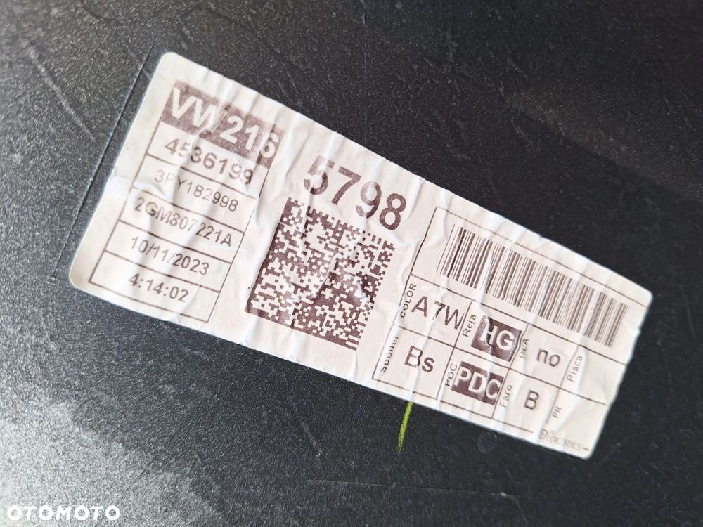 VW T-Cross 2GM 18-23 NIE KLEJONY! B.ŁADNY KOLOR: A7W / LA7W ZDERZAK PRZÓD PRZEDNI ORYG. VW 2GM807221A WYSYŁKA 24H - 14