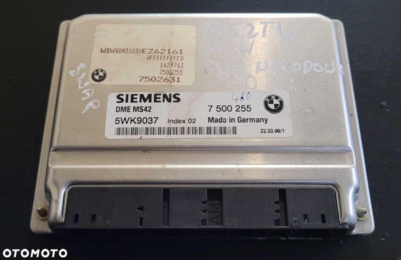 Komputer sterownik silnika DME MS42 M52TU B25 wykodowany - 1