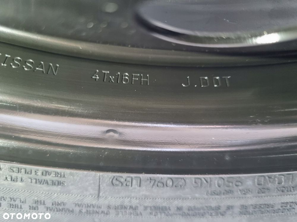 KOŁO DOJAZDOWE dojazdówka Nissan QASHQAI 145/90 R16 5x114,3 40300 JD077 - 5