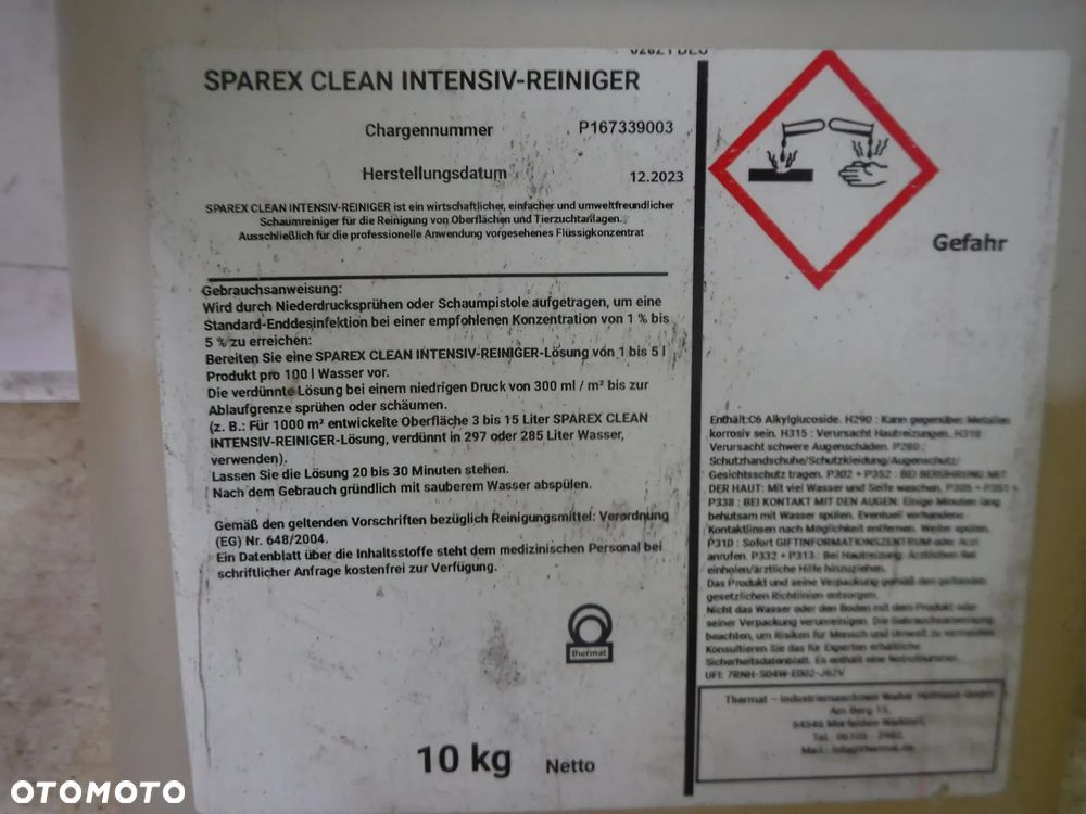 sparex płyn do mycia uniwersalny maszyn silników plandek 10L - 3