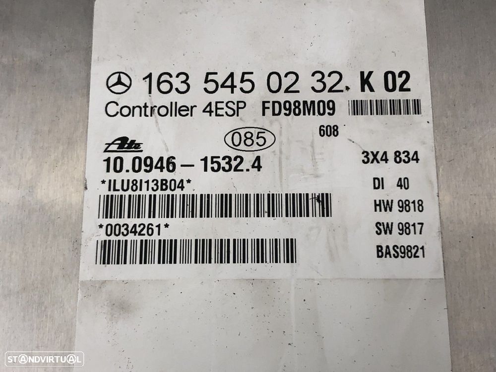 Centralina ESP MERCEDES-BENZ M-CLASS (W163) ML 320 1635450232 - 4