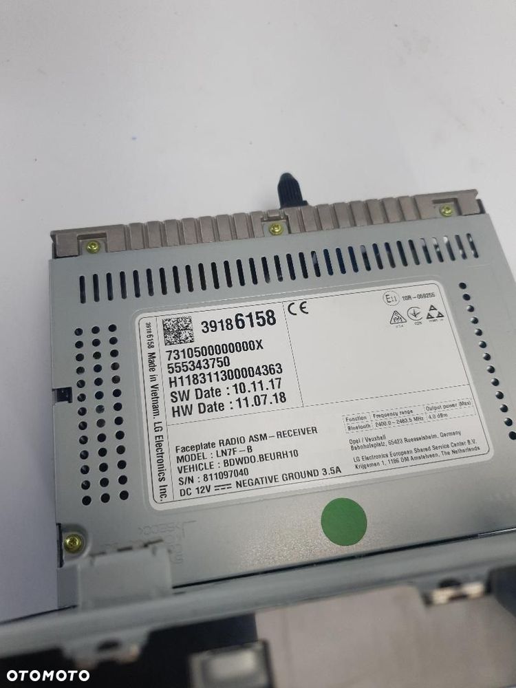 NOWY ORYGINAŁ RADIO WYŚWIETLACZ LCD OPEL ZAFIRA C 39186158 - 3