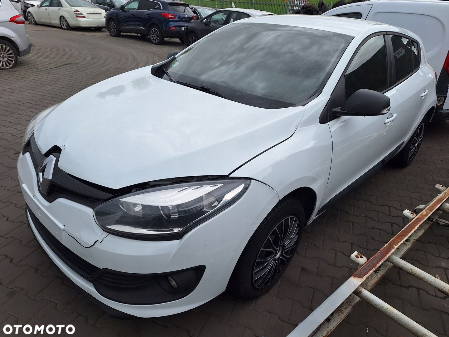 RENAULT MEGANE 3 III LIFT 08-15 BIAŁY BŁOTNIK PRZÓD LEWY OV369 - 1