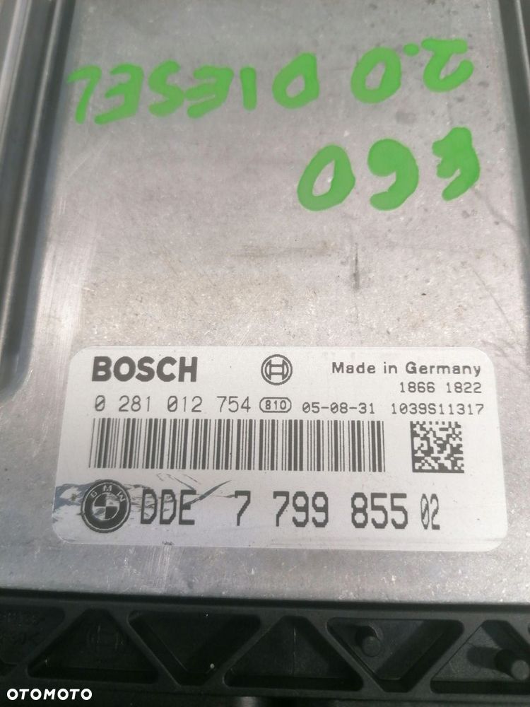 komputer silnika bmw e60 2.0 d 7799855 0281012754 - 3