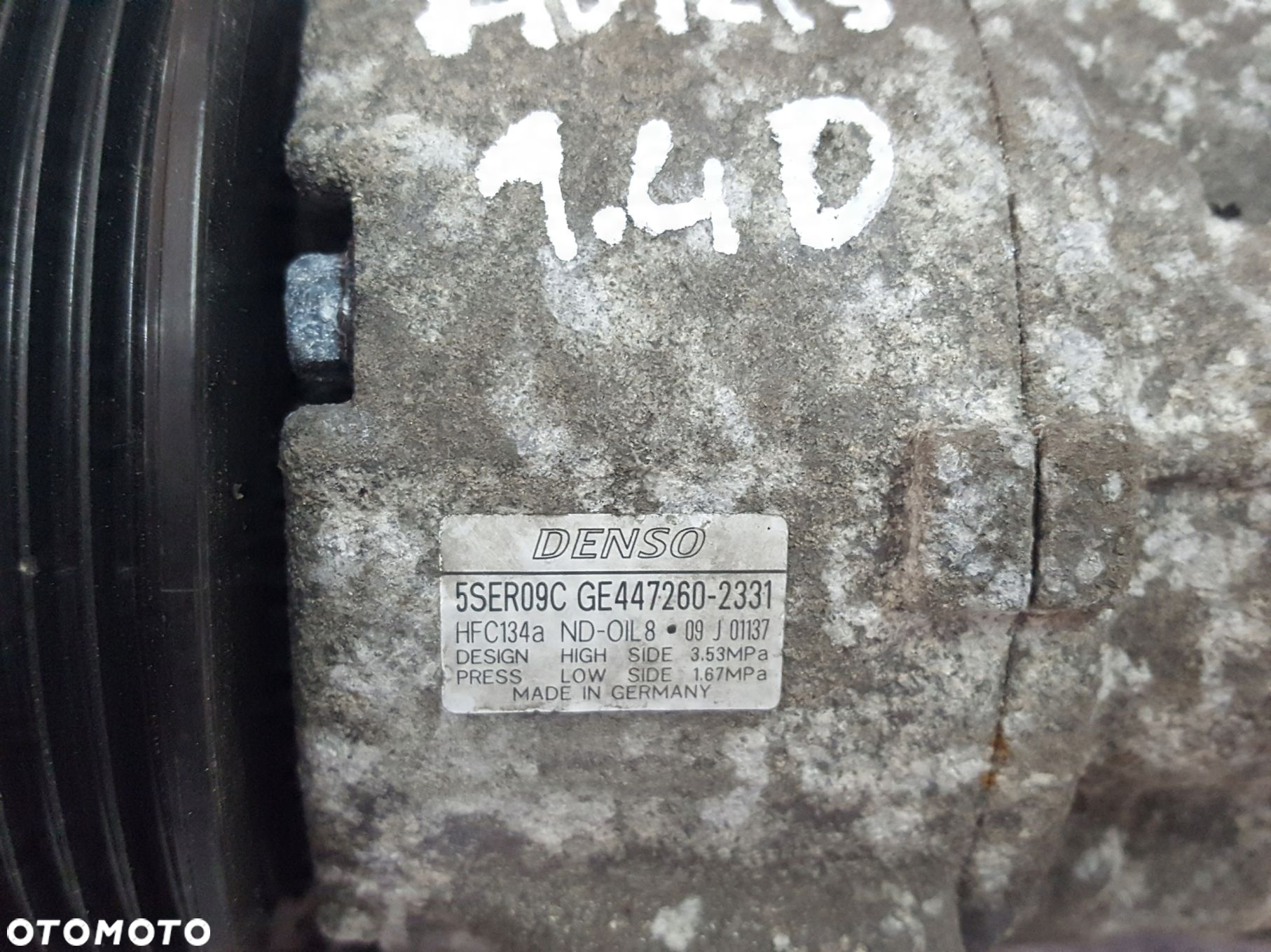 TOYOTA AURIS I 06-09r 1.4 D4D SPRĘŻARKA KLIMATYZACJI 447260-2331 - 4