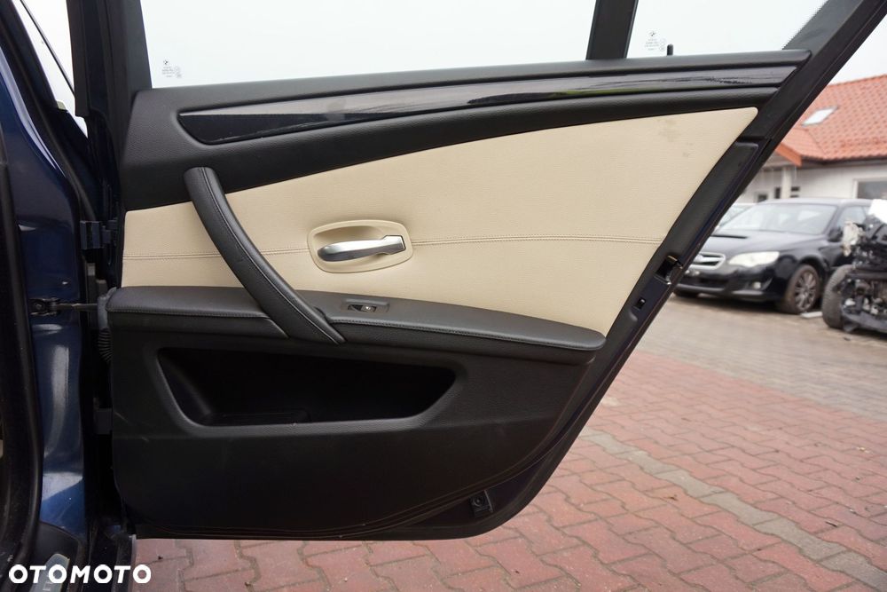 DRZWI TYLNE PRAWE 5 E60 LIFT LCI SEDAN A76 BEZ TAPICERKI NIEBIESKI TIEFSEEBLAU BMW 2007-2010 - 10