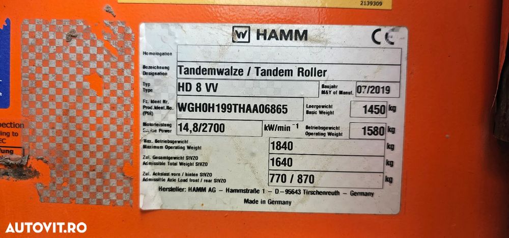 Hamm HD 8 Cilindru compactor - 8