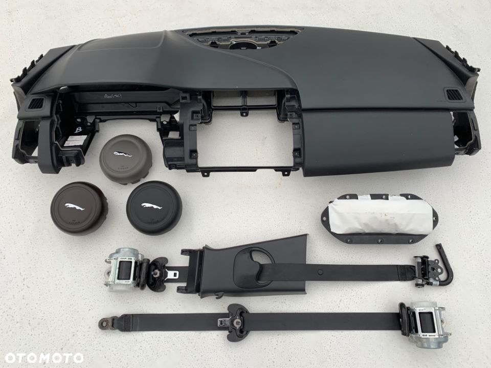 JAGUAR E-PACE DESKA KONSOLA KOKPIT PULPIT PÓŁKA PARAPET AIRBAG PODUSZKI POWIETRZNE KIEROWCY PASAŻERA oryginał wymiana AIRBAG PASY Raz2 !!! - 1