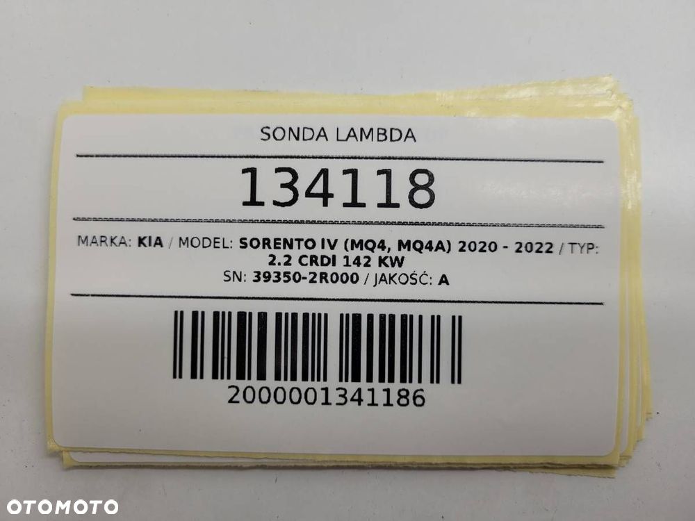 SONDA LAMBDA KIA SORENTO IV MQ4 2.2 CRDI 193KM 39350-2R000 ORYGINAŁ - 7
