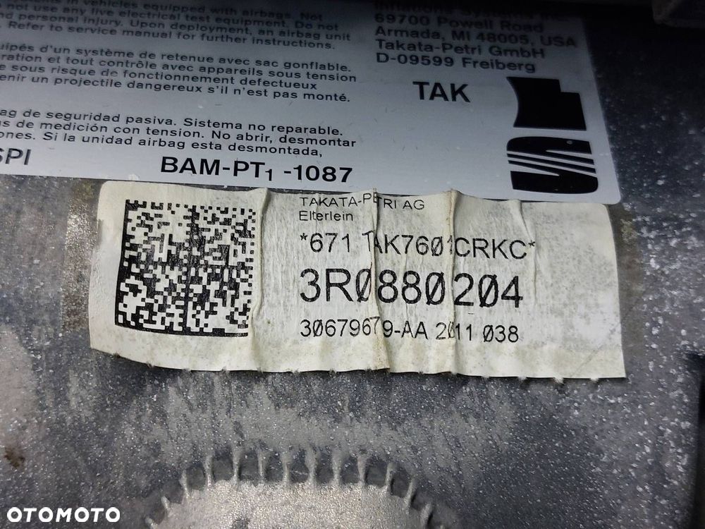 ZESTAW AIRBAG POSTRZAŁOWY KOKPIT PODUSZKI PASY MODUŁ SEAT EXEO I - 10