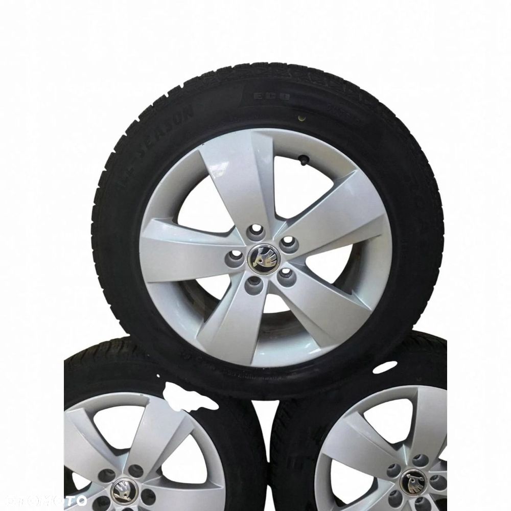 KOŁA FELGI ALUMINIOWE OPONY ZIMOWE + ŚRUBY SKODA FABIA III 185/60R15 5X100 - 3