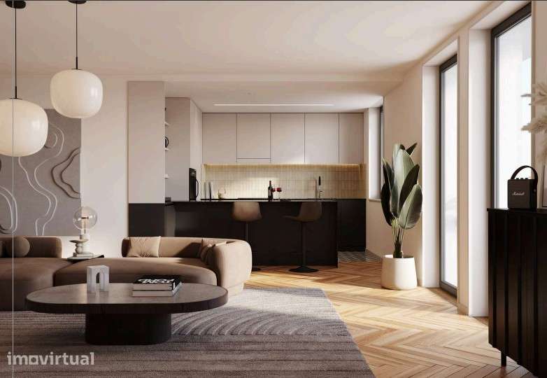 T2 Novo com garagem, jardim e ar condicionado - Grande imagem: 2/9