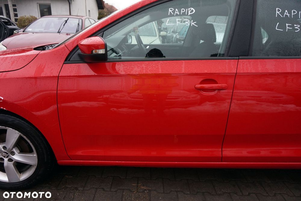 DRZWI PRZEDNIE LEWE RAPID NH3 LIFT LB LIFTBACK LF3K  CZERWONY SKODA 2017-2019 - 3