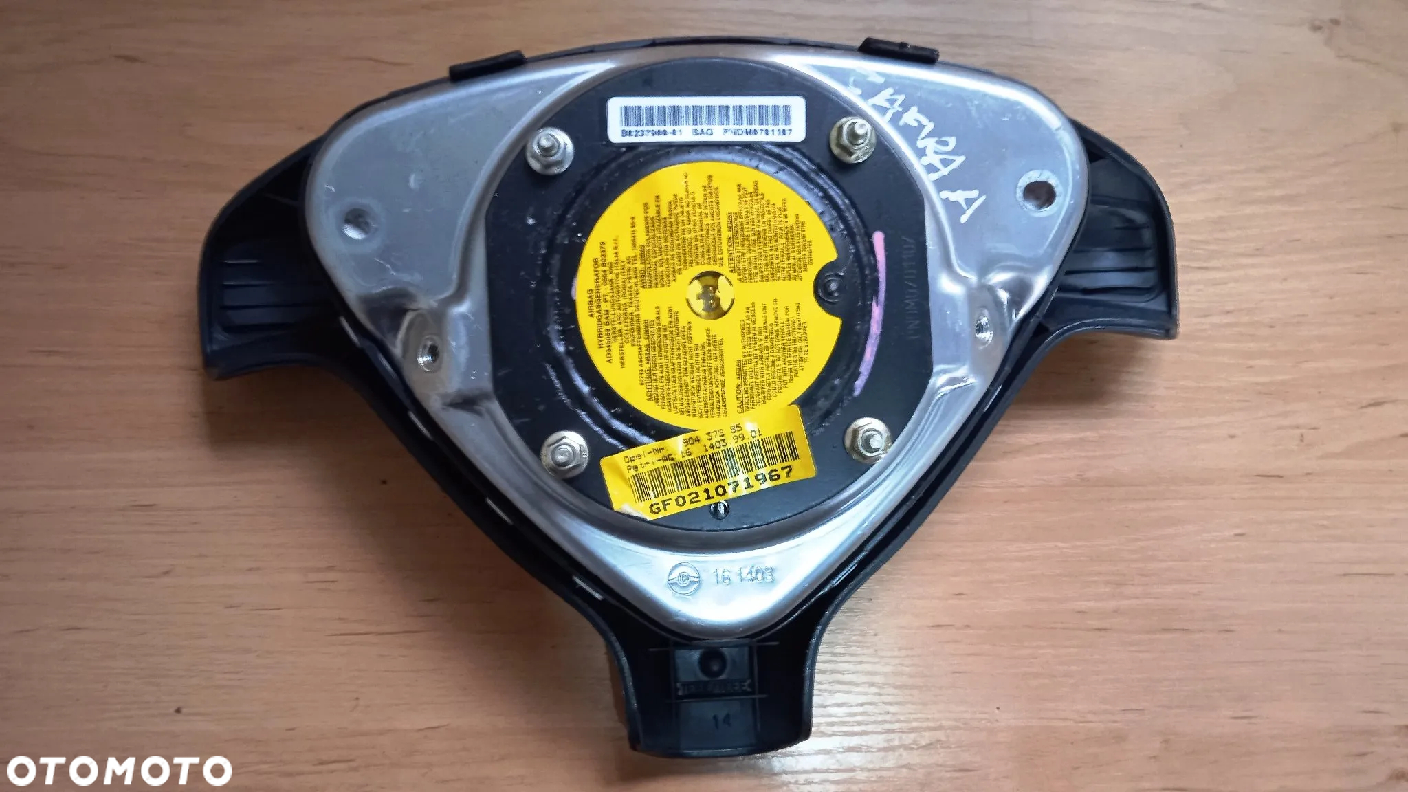 Poduszka powietrzna airbag kierowcy Opel Zafira A 90437285 - 2