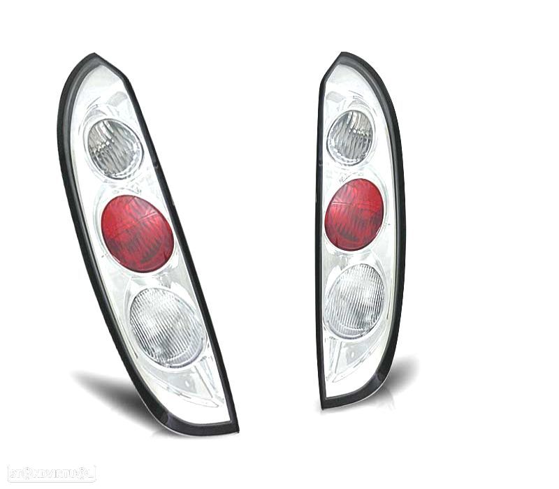 FAROLINS TRASEIROS OPEL CORSA C 00-06 CROMADO - 1