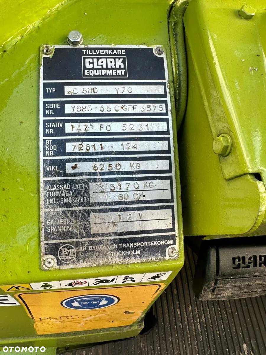 Clark Clark Equipment C500 Y70 Sztaplarka, wózek widłowy, 1977rok - 16