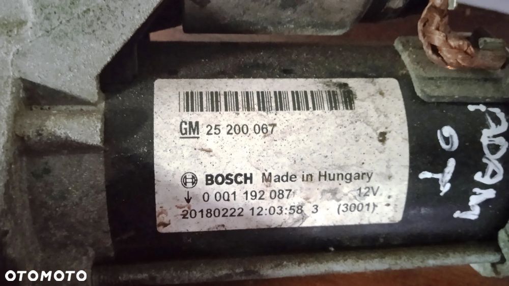 Rozrusznik Opel Adam Corsa E 25200067 Bosch 0001192087 - 2