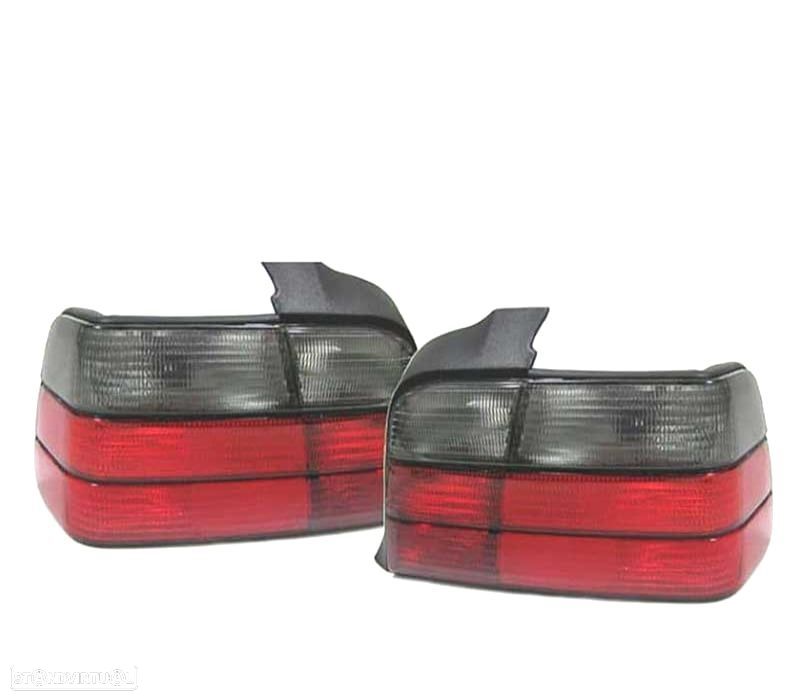 FAROLINS TRASEIROS BMW E36 90-97 ESCURECIDO VERMELHO LOOK M3 - 1