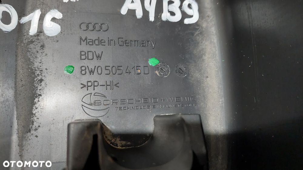 OSŁONA WAHACZA LEWA TYŁ AUDI A4 B9 KOMBI R2016 NR 8W0505415D - 2