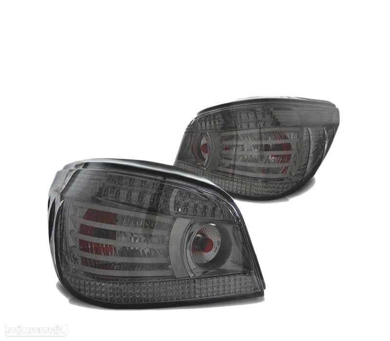 FAROLINS TRASEIROS LED BMW E60 03-07 FUMADOS ESCURECIDOS - 2