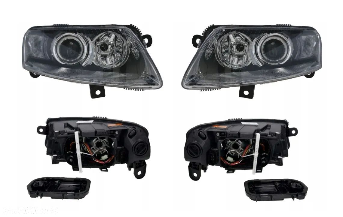 REFLEKTOR LAMPA PRZÓD PRZEDNIE AUDI A6 C6 04-08 BIKSENON Z DRL LED D2S LEWA PRAWA TYC - 1