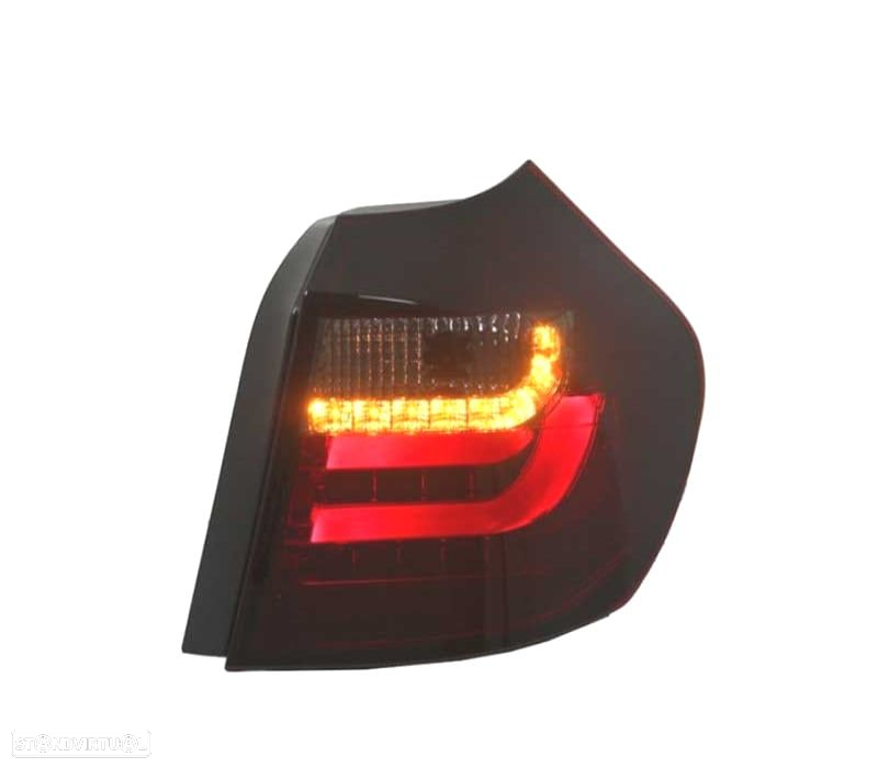 FAROLINS TRASEIROS LED PARA BMW SERIE1 E87 08-11 VERMELHO ESCURECIDO - 2
