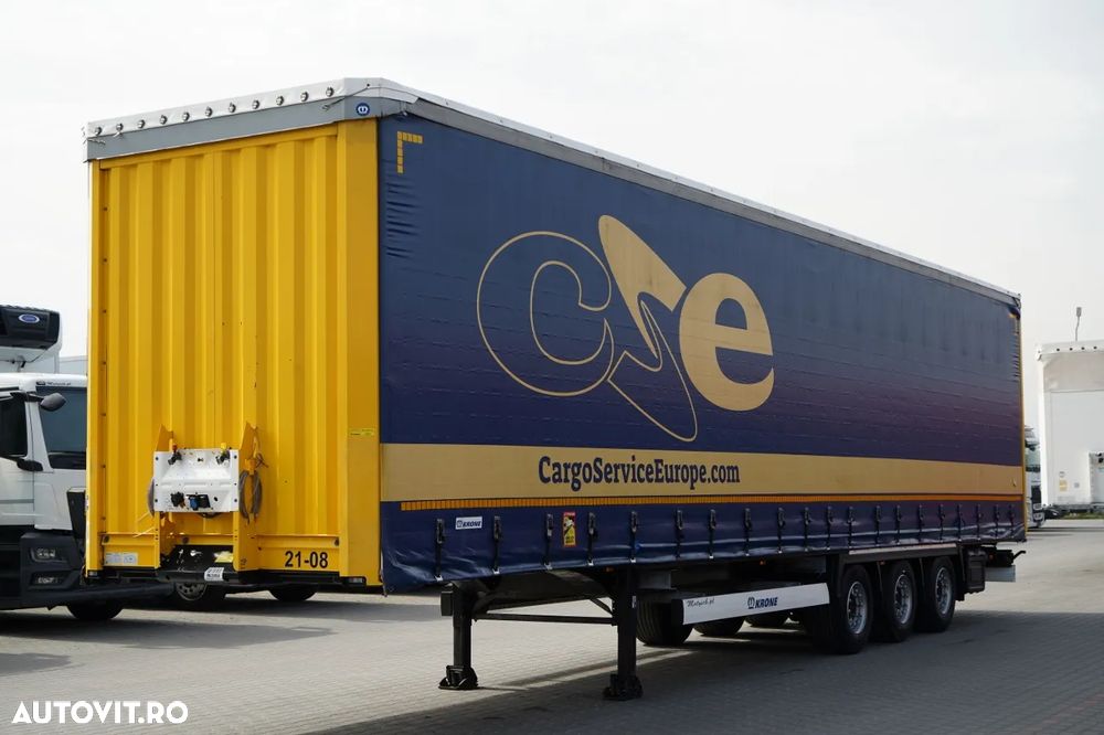 Krone CORTINĂ KRONE / MEGA / ACOPERIȘ RIDICAT / PRELATĂ ARMATĂ / PLATĂ JOSĂ / - 1