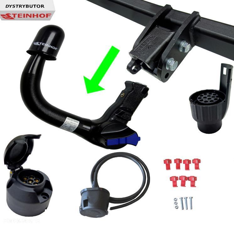 WYPINANY AUTOMAT HAK HOLOWNICZY + WIĄZKA 7 PIN JEEP GRAND CHEROKEE + COMMANDER 05-11 WH WK XH - 1