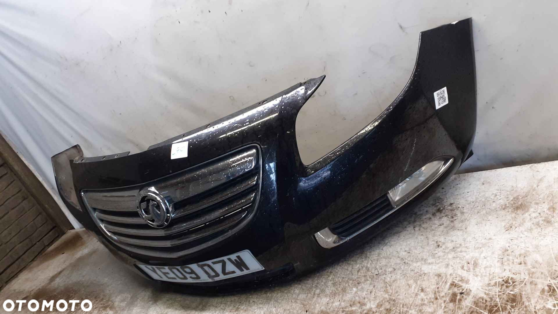} ZDERZAK PRZÓD PRZEDNI OPEL INSIGNIA A I 1 Z22C CZARNY HALOGENY - 3