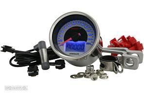 velocímetro universal koso d64 chrome style - 3