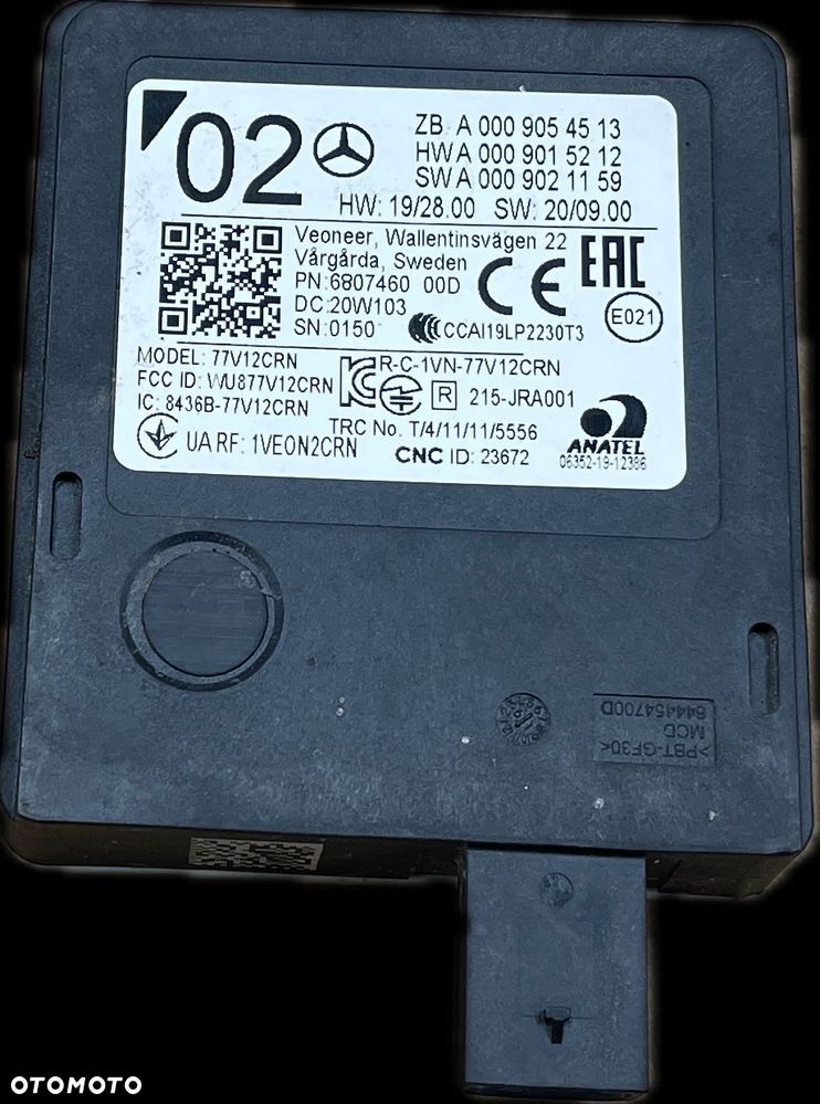 MERCEDES S-KLASA W222 20- RADAR CZUJNIK MARTWEGO POLA A0009054513 - 1