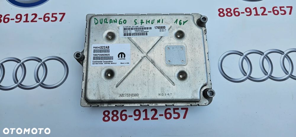 Dodge Durango LIFT 2014- 5.7 V8 HEMI RT Komputer silnika Sterownik P68322442AA P68243322AB - 4