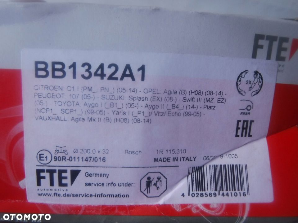 SZCZĘKI HAMULCOWE AYGO SWIFT SPLASH 107 C1 - 2