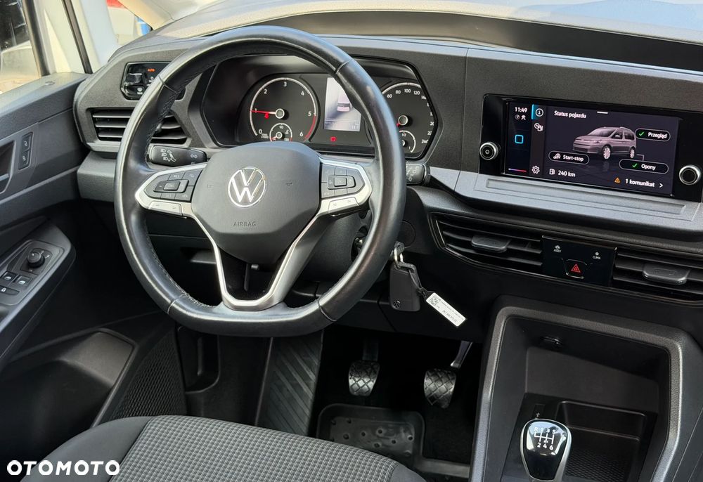 Volkswagen CADDY VAN KOMBI 5 Osobowy z homologacją cięż. N1, Mocny silnik 2.0TDI 102KM EURO-6 AQ Oszczędny i Dynamiczny Mikrobus VW, DMC-2.4t, Duża Ładowność 782kg, Homologacja na hak 1400kg, Bogate wyposażenie KOMFORT+ 100% Bezwypadkowy - 20