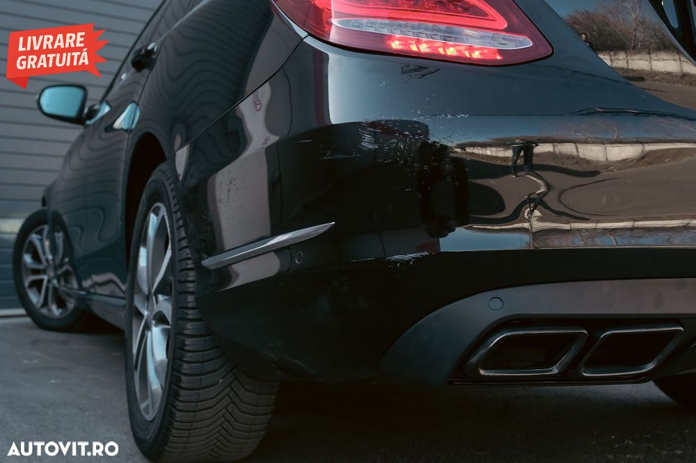 Ornamente Bara Spate Flapsuri Mercedes C Class W205 (2014-2020) Carbon Film- livrare gratuita - 21