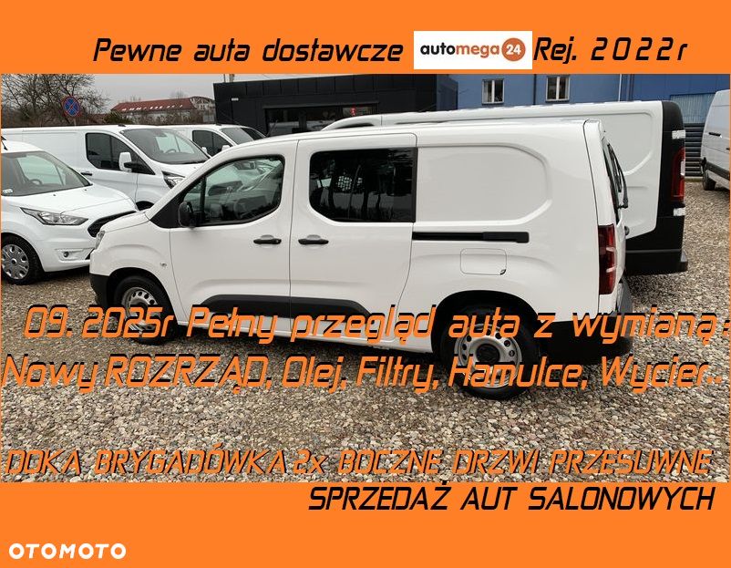 Toyota PROACE CITY BRYGADÓWKA L2H1, VAN 5 osobowy, Homologacja cięż. N1, Duża ład-772kg Koła-16 Skrzynia biegów 6stop. Ściana dział. składana 2x Boczne drzwi - 11