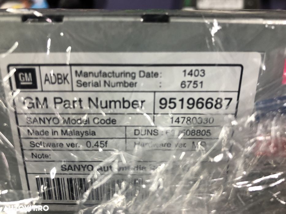 Display color Sanyo pentru Opel insignia,astra j,zafira , an 2009-2015 - 4