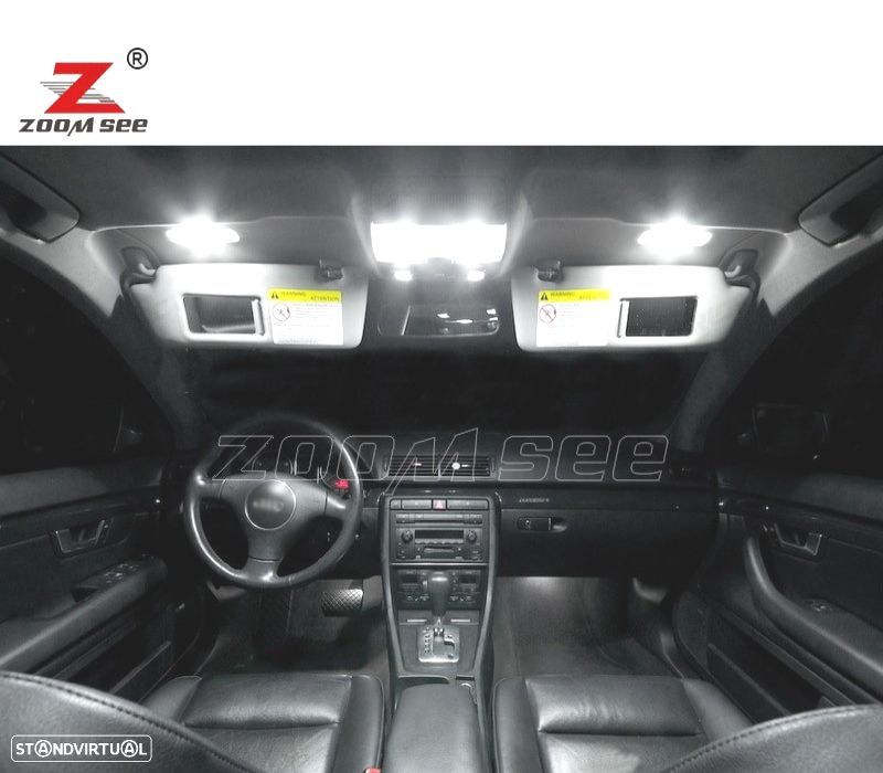 KIT COMPLETO DE 23 LÂMPADAS LED INTERIOR AUDI A4 S4 RS4 B6 B7 QUATTRO AVANT 02-08 - 5